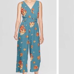 Blue Floral Jumpsuit